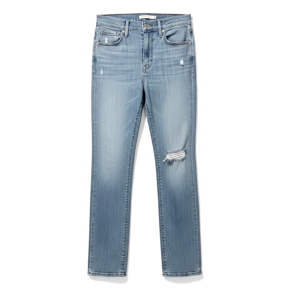 LEVI'S 724 Women's HIGHRISE DISTRESSED STRAIGHT Jeans LIGHT WASH Size 28